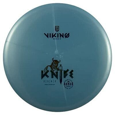 Blue Viking Disc golf disc.